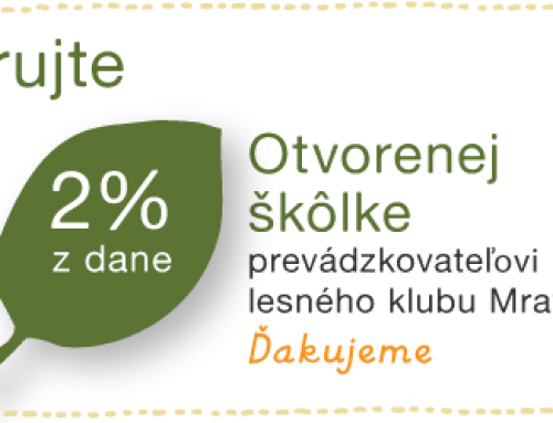 Darujte nám 2% z dane!